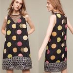 Maeve  Anthropologie Tilde Polka Dot Black Dress Size Medium Photo 1