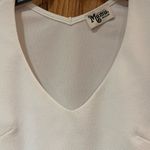 Show Me Your Mumu  Miami V-Neck Stretch Crepe Crop Top‎ in Bone Size Medium Photo 6