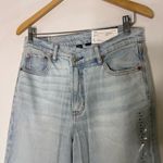 American Eagle  Highest Rise Baggy Straight Jeans 8 Extra Long Light NWT Photo 6
