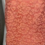 Vintage Rickiy freeman for tj nite lace coral / orange spaghetti strap lace dres Size 12 Photo 2