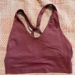 Aerie  Offline Longline Maroon Sports Bra in M Photo 0
