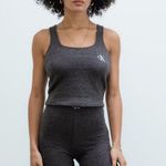 Calvin Klein CK One Plush Sleep Bra Top NWT Size S - Dark Grey Photo 3