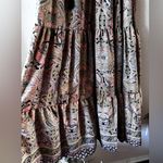 Boheme Floral Halter Maxi Dress Sz S Tan Photo 2