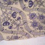 Oscar de la Renta • Cream Purple Floral Skirt Lined Sexy Iconic Y2K 90s Size 16 Photo 2