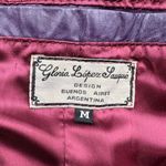 Gloria Lopez Sauque Suede Leather Jacket Purple Size M Photo 2