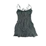 Reformation  Fraise Black Polka Dot Mini Dress Spaghetti Strap Tie Front Smocked Photo 8