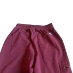 FIGS  Zamora Jogger Scrub Pants Drawstring Stretch Burgundy Size Small Women's Photo 7