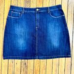 Croft & Barrow  Denim Skirt Classic Fit Stretch Blue Jean‎ Skirt Size 16 Photo 10