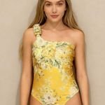 Zimmermann NWOT  Amelie Bow Swimsuit One Shoulder Amber Floral Size 3 Photo 0