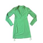 Athleta Swim XS Tidal Long Sleeve ZipUp Ruched Rash Guard Coverup Dress Green Photo 4