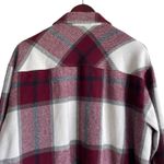 GeeGee  Women Shcacket M Maroon Plaid Utility Casual Warm Cozy‎ Western Cowgirl Photo 4