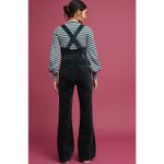 Anthropologie  Pilcro and The Letterpress Velvet Overalls Black Size 26 Petite Photo 2