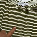 C’EST LA VIE Striped Green and White Maxi Dress L Size L Photo 6