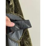 Maeve  Anthropologie Karina Velvet Holly Green Button Up Shirt Size 6 Photo 3