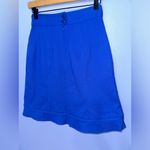 Nanette Lepore Nanette Lepore Royal Blue Welt Pocket Textured Knee Length Skirt EUC Size 0 Photo 2