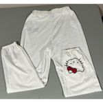 Hello Kitty White Graphic Sweats Sweatpants Joggers Pants Bottoms Size XS ❤️ Photo 4
