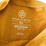 Arizona Jeans Arizona Jean Co Mustard Yellow Stay Weird Graphic Cropped Short Sleeve Top M/L Photo 2