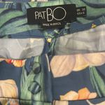 PATBO FLORAL BLUE GREEN TROPICAL RUFFLE SIDE HIGH RISE WAIST SHORTS 6 Photo 7