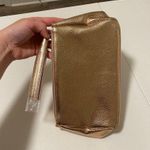 Nordstrom NWT | women’s gold wristlet metallic makeup bag purse zip accessory Photo 1