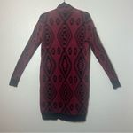 FATE. burgundy and black Aztec print long sleeve open front cardigan size small Photo 12