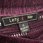 Lety & Me Womens Purple V Neck 3/4 Sleeve Pullover Sweater S Whimsigoth Goth Purple Photo 5