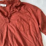 Bohme  Rust Oversized Long Sleeve Cottagecore Shirt Small Lagenlook Lounge Fall Photo 2
