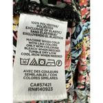 Loft Women Blouse Black Floral Ruffle Sheer Size Medium Dark Feminine Smocked Photo 6