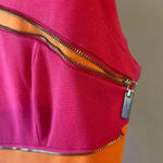 Adrienne Vittadini HOT PINK & ORANGE ZIPPER DRESS SIZE 4 Photo 1