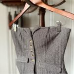 Free People  Herringbone Tweed Grey Jamie Tube Top in 70s Combo Photo 6