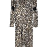 Lauren Moshi  Luna Hoodie Animal Print Jumpsuit Sz S Photo 2