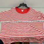 Joan Vass  Red and White Striped 3/4 Sleeve Top Size (2) Large EUC Photo 6