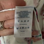 Lands' End Supima Cotton Floral Cardigan Sweater White Pink Coastal Grandma XL Photo 4