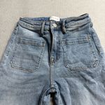 Driftwood  Charlee Patch Pocket Wide Leg Jeans Raw Hem Size 25x32 EUC Photo 2