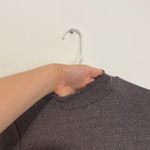 Altar'd State NEW NWT Taupe Purple Gray Metallic Long Sleeve Mock Neck Bodysuit Photo 3