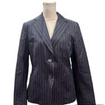 Tommy Hilfiger Women Striped Blazer Jacket Navy Pink Pinstripe Size 6 Photo 0