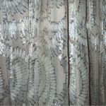 Kate Spade Silk Metallic A-Line Midi Skirt Soft Pink Chiffon Silver Metallic Photo 11