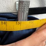 David's Bridal David’s Bridal Blue Satin Halter Gown Maxi Dress Formal Evening Bridesmaid Small Photo 4