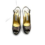 Jimmy Choo  CLUE Multicolor Glitter Slingback Platform Open Sandals in sz 39.5 Photo 12