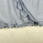 Crown & Ivy Crown Ivy Size Small Dress Sleeveless Navy Blue Pinstripe Scalloped Mini 1584‎ Photo 4