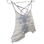 Miss Me Vtg Y2K silver embellished Racer back Strappy Tie dye Sheer Tank Top Photo 5
