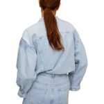 Mango Puff Sleeve Denim Top Shacket Photo 7