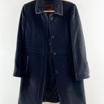 Coach  Long Sleeve Wool Blend Signature C Lined Peacoat Black Small Photo 0