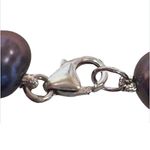 Peacock Pearl Necklace With Sterling Silver Clasp Purple Photo 9