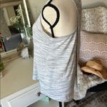 Athleta white gray heathered fly away back yoga athletic tank top small Photo 3