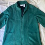 Alfred Dunner Vintage ‘90s Embroidered Dark Green Suede Jacket 14 Western Boho Prairie Gilmore Photo 1