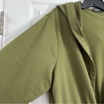 SheIn Olive Green Hooded Cardigan with Tie Waist, Size 2XL Photo 2