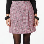 J.Crew  Pink Black & White Print Mini Skirt 8 Photo 0