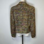 V.P. Collections Handwoven Silk Open Front Blazer Jacket Women’s Size Medium NWT Yellow Photo 3