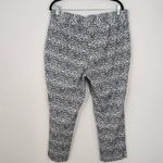 Jessica London Blue and Black Pull-on Pants Size 20W Stretch Cropped Pants Photo 3