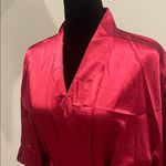Elegant Burgundy Satin Kimono Robe new small Red Photo 1